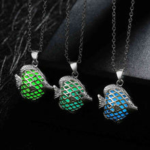 Glow in the Dark pendant necklace Hollow fish collares mujer jewelry LUYN 2 ELY