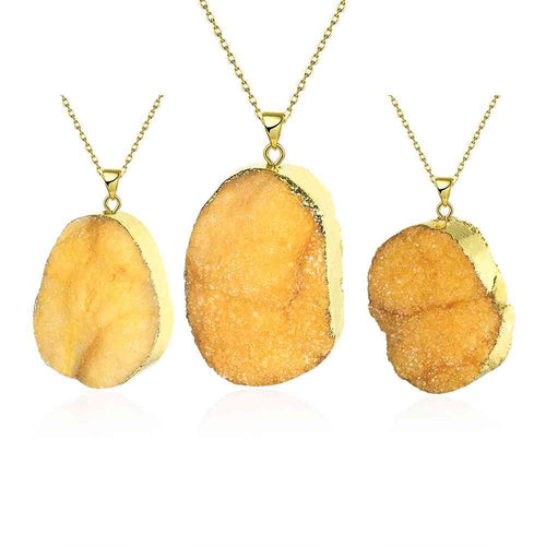 gold plated multicolor stone necklaces Colorful Stone collier femme wedding decoration294 ELY