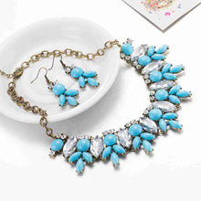 jewelry sets Four fall Pearl Necklace + Earrings african jewelry set collier plastron femme171 ELY