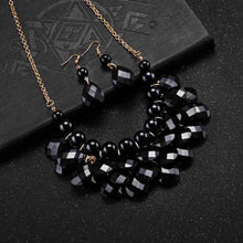 jewelry sets Four fall Pearl Necklace + Earrings african jewelry set collier plastron femme171 ELY