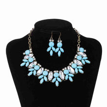 jewelry sets Four fall Pearl Necklace + Earrings african jewelry set collier plastron femme171 ELY