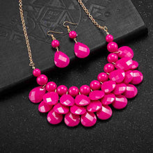 jewelry sets Four fall Pearl Necklace + Earrings african jewelry set collier plastron femme171 ELY