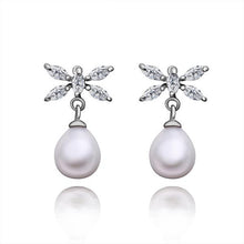 silver earings beads imitation pearl stud cufflinks bijoux 264 ELY