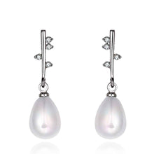 silver earings beads imitation pearl stud cufflinks bijoux 264 ELY