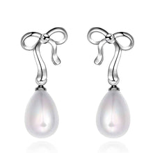 silver earings beads imitation pearl stud cufflinks bijoux 264 ELY