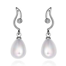 silver earings beads imitation pearl stud cufflinks bijoux 264 ELY