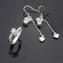 silver jewelry set red drop heart R+E african jewelry set wedding jewelry 5 ELY