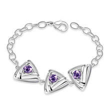 silver plated bracelets amp bangles Heart-shaped insets pulseira feminina fine jewelry HBH 53 ELY