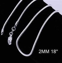 silver plated chains 2M 16-24inch Snake bijoux femme 3 ELY