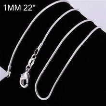 silver plated chains 2M 16-24inch Snake bijoux femme 3 ELY