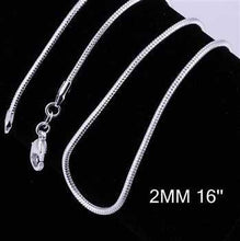 silver plated chains 2M 16-24inch Snake bijoux femme 3 ELY