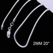 silver plated chains 2M 16-24inch Snake bijoux femme 3 ELY