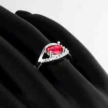silver plated engagement ring Eyes stone bague femme bone341 ELY