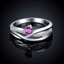 silver plated engagement ring Eyes stone bague femme bone341 ELY