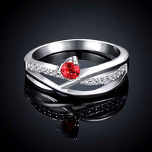 silver plated engagement ring Eyes stone bague femme bone341 ELY