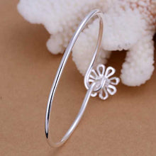 silver plated friendship bangle Small Chrysanthemum Women Wedding Bracelet diy HBB 62 ELY