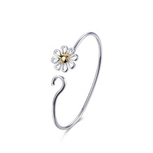 silver plated friendship bangle Small Chrysanthemum Women Wedding Bracelet diy HBB 62 ELY