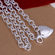 silver plated pendants Double Heart Tag collier femme bijoux women113 ELY