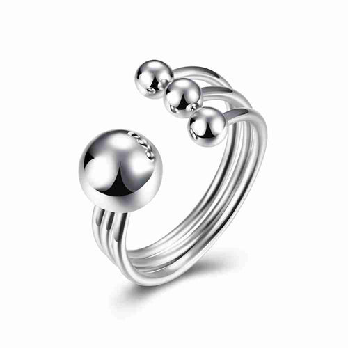 925 Sterling Silver ring Light bead anillos bear bijoux294 ELY