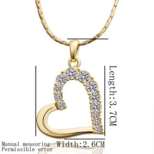 18K Gold Plating necklaces & pendants love rock beads collares mujer horloge ELY