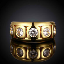 18k gold plated ring Winding inlaid crystal anillos charms ELY