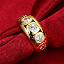 18k gold plated ring Winding inlaid crystal anillos charms ELY