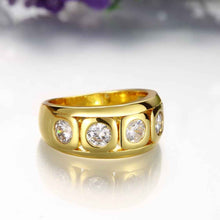 18k gold plated ring Winding inlaid crystal anillos charms ELY