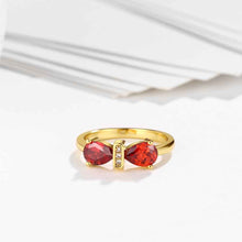 18k gold plated wedding rings Bow insets anillos collier plastron179 ELY