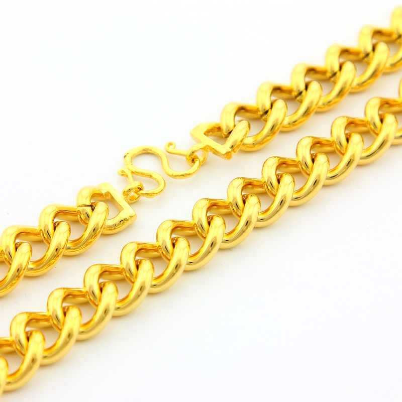 24k gold plated collar necklace wide key chain tattoo choker YHDN 65 ELY