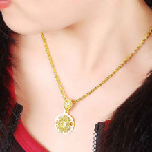 24k gold plated necklace women pierced circle choker277 ELY