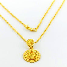 24k gold plated necklace women pierced circle choker277 ELY