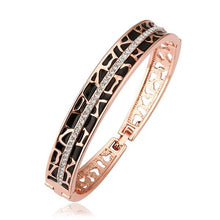 Austrian Crystal charms bangle Hollow track women bracelet joyas HBZ 1 ELY