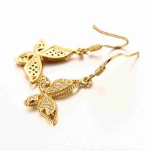 Austrian Crystal earrings Butterfly drop brincos de festa love ELY