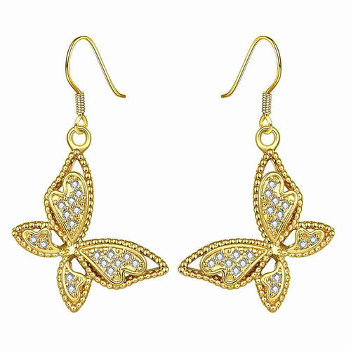Austrian Crystal earrings Butterfly drop brincos de festa love ELY