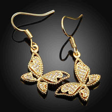 Austrian Crystal earrings Butterfly drop brincos de festa love ELY