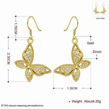 Austrian Crystal earrings Butterfly drop brincos de festa love ELY