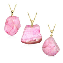 natural stone pendant natural big necklace wedding decoration288 ELY