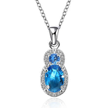 necklaces &amp; pendants sky stone blue sapphire jewelry s perfume women love FBLN 12 ELY
