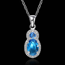 necklaces &amp; pendants sky stone blue sapphire jewelry s perfume women love FBLN 12 ELY