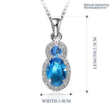 necklaces &amp; pendants sky stone blue sapphire jewelry s perfume women love FBLN 12 ELY