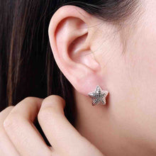 silver earings jewelry Frosted Star stud brincos Gift for her 32 ELY