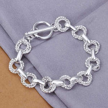 silver plated Double twisted wave TO men bracelet jewerly accessories ELY