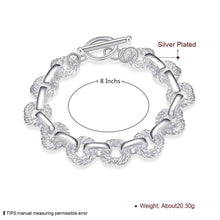 silver plated Double twisted wave TO men bracelet jewerly accessories ELY