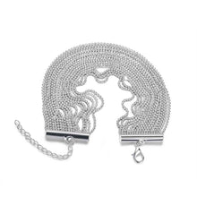 silver plated bracelet 1 Lines TO pulseira bone HBH 43 ELY