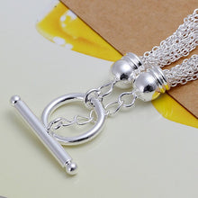 silver plated bracelet 1 Lines TO pulseira bone HBH 43 ELY