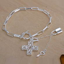 silver pulseras insets heart lock pulseira charm HBH 36 ELY