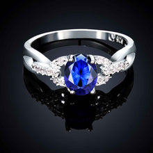 silver wedding rings Blue magic ring men joias279 ELY