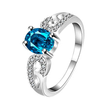 silver wedding rings Blue magic ring men joias279 ELY
