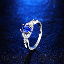 silver wedding rings Blue magic ring men joias279 ELY