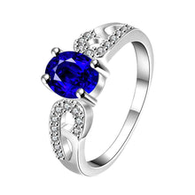 silver wedding rings Blue magic ring men joias279 ELY